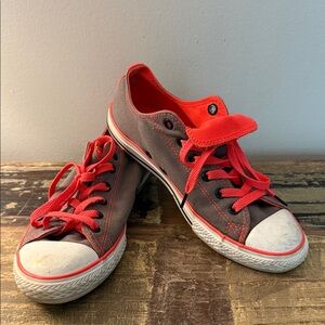 Converse Women's Sneakers in Coral and Gray